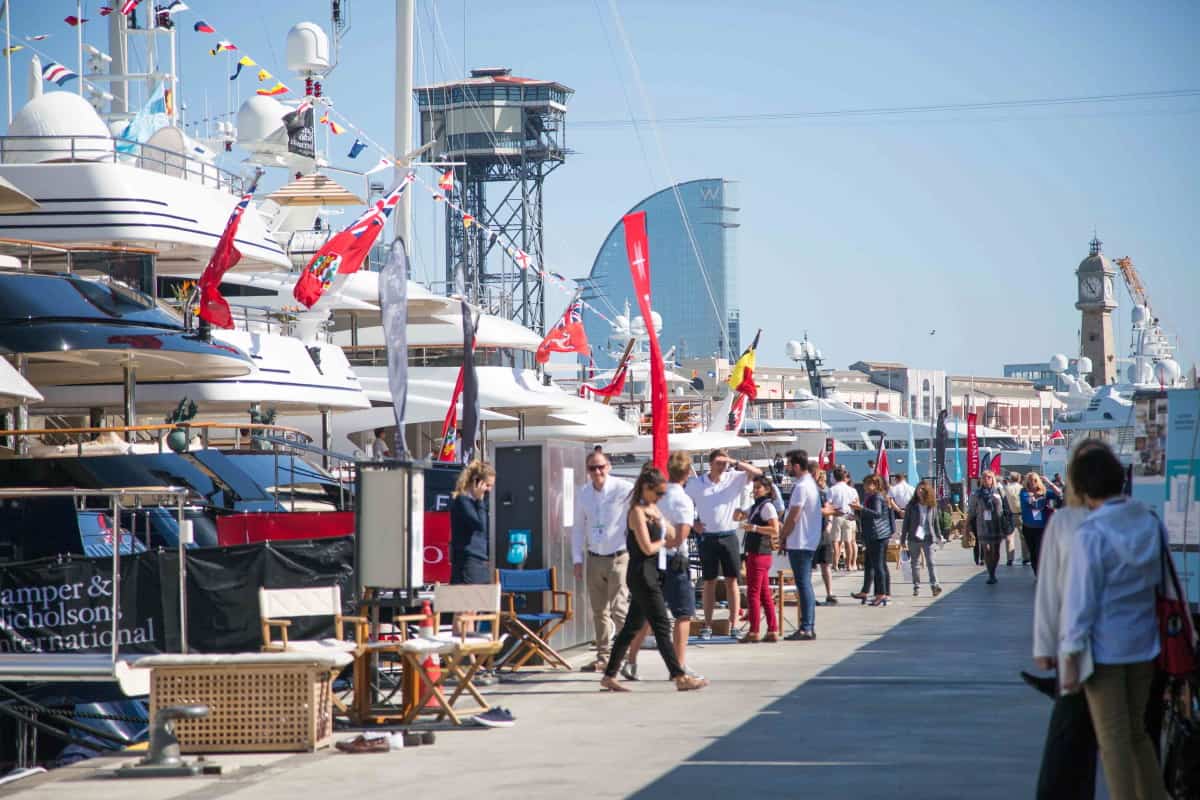 Yates en Barcelona, el OneOcean Port Vell acogerán el salón MYBA Charter Show 2019