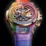 HUBLOT - Big Bang Unico full baguette king gold rainbow