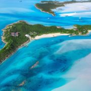 LIttle Pipe Cay, a private island located in the 350-island Exumas archipelago in the Bahamas